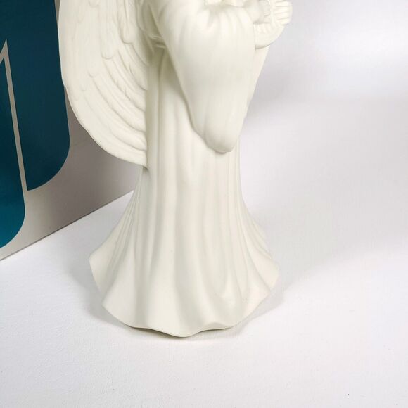 Partylite Bisque Lyrical Angel White Porcelain Taper Candle Holder P0461 - Picture 5 of 15